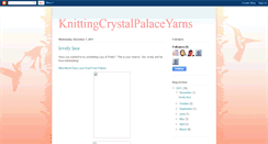 Desktop Screenshot of knittingwithcrystalpalaceyarns.blogspot.com