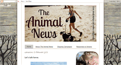 Desktop Screenshot of animalnewsflash.blogspot.com