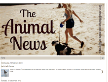Tablet Screenshot of animalnewsflash.blogspot.com