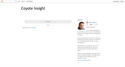 Desktop Screenshot of coyoteinsight.blogspot.com