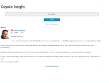 Tablet Screenshot of coyoteinsight.blogspot.com