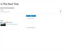Tablet Screenshot of inthisshorttime.blogspot.com