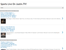 Tablet Screenshot of justin-sports-ustv.blogspot.com