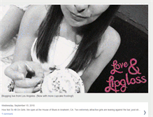 Tablet Screenshot of loveandlipgloss.blogspot.com