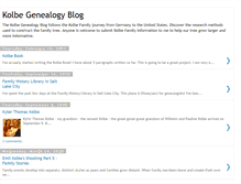 Tablet Screenshot of kolbegenealogy.blogspot.com