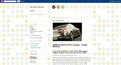 Desktop Screenshot of dreamaboutcars.blogspot.com