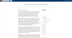 Desktop Screenshot of genericnitpicker.blogspot.com