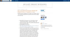 Desktop Screenshot of bulletproof-windows.blogspot.com