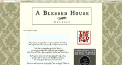 Desktop Screenshot of ablessedhouse.blogspot.com