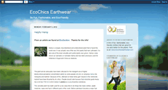 Desktop Screenshot of ecochicsearthwear.blogspot.com
