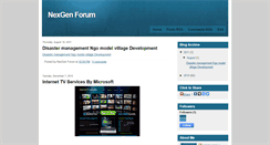 Desktop Screenshot of nexgenforum.blogspot.com