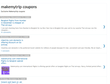 Tablet Screenshot of makemytripcoupons.blogspot.com