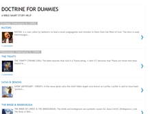 Tablet Screenshot of doctrinefordummies.blogspot.com