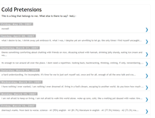Tablet Screenshot of coldpretensions.blogspot.com