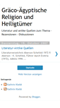 Mobile Screenshot of graeco-aegyptische-religion-literatur.blogspot.com