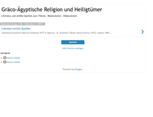 Tablet Screenshot of graeco-aegyptische-religion-literatur.blogspot.com