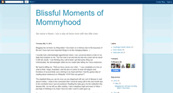 Desktop Screenshot of blissfulmomentsofmommyhood.blogspot.com