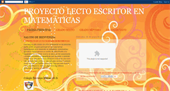 Desktop Screenshot of lectoescrituramatematica.blogspot.com