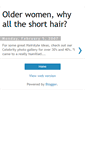 Mobile Screenshot of older-women-why-all-the-short-hair.blogspot.com