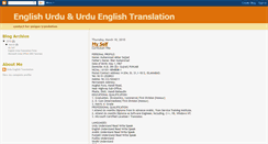 Desktop Screenshot of englishurdutranslation.blogspot.com