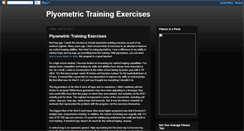 Desktop Screenshot of plyometric-training-exercises.blogspot.com