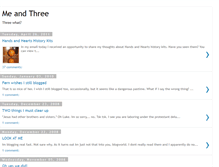 Tablet Screenshot of me-and-three.blogspot.com