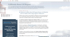 Desktop Screenshot of californiastemcellreport.blogspot.com