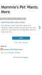 Mobile Screenshot of mommies-pet-wants-more.blogspot.com