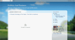 Desktop Screenshot of hobbiesandpastimes.blogspot.com