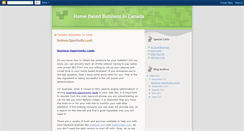 Desktop Screenshot of homebasedbusinessincanada.blogspot.com