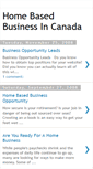 Mobile Screenshot of homebasedbusinessincanada.blogspot.com