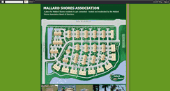 Desktop Screenshot of mallardshoresassociation.blogspot.com