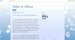 Desktop Screenshot of julietinafrica.blogspot.com