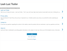 Tablet Screenshot of leahlusttrailer.blogspot.com