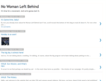 Tablet Screenshot of nowomanleftbehind.blogspot.com