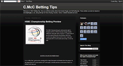 Desktop Screenshot of cmccbettingtips.blogspot.com