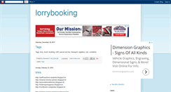 Desktop Screenshot of lorrybooking.blogspot.com