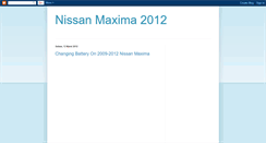 Desktop Screenshot of nissan-maxima-2012.blogspot.com