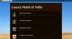 Desktop Screenshot of luxuryhotelofindia.blogspot.com