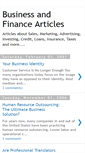 Mobile Screenshot of businessandfinancearticles.blogspot.com