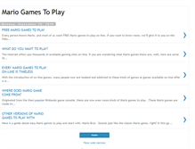 Tablet Screenshot of mariogamestoplay.blogspot.com