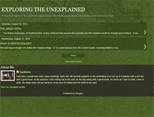 Tablet Screenshot of exploringtheunexplained.blogspot.com
