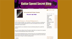 Desktop Screenshot of guitarspeedsecret.blogspot.com