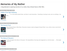 Tablet Screenshot of memoriesofmymother.blogspot.com