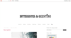 Desktop Screenshot of butterscotchandbeesting.blogspot.com