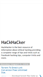 Mobile Screenshot of hackhacker-mohdsalim.blogspot.com