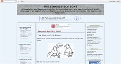 Desktop Screenshot of linguisticszone.blogspot.com