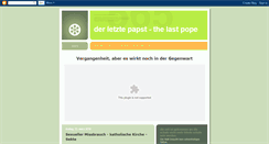 Desktop Screenshot of derletztepapst.blogspot.com