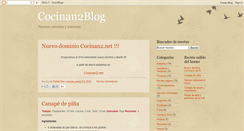 Desktop Screenshot of cocinandos.blogspot.com