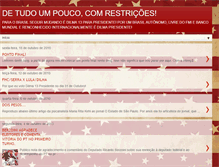 Tablet Screenshot of detudoumpoucocomrestricoes.blogspot.com